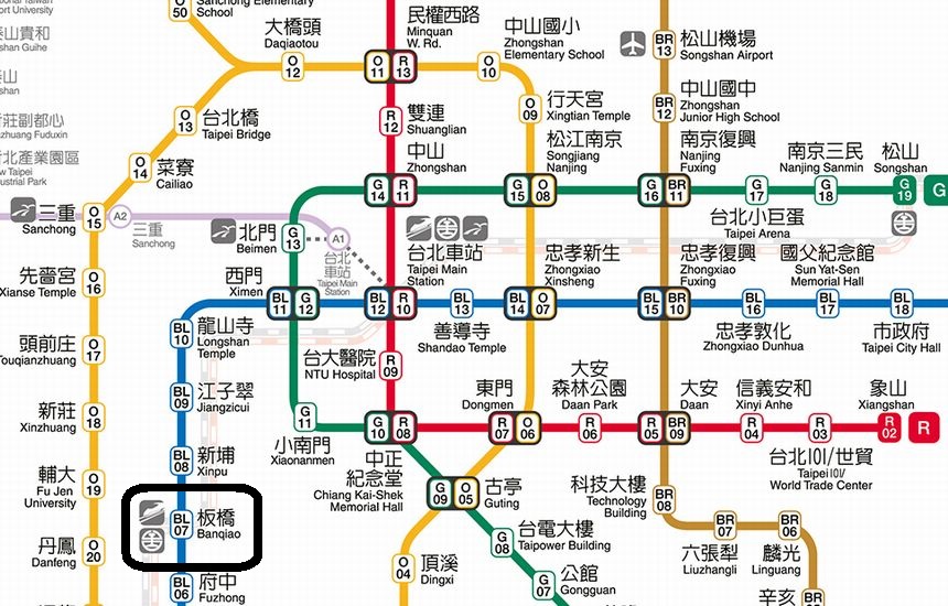 MRT 板橋駅　マップ